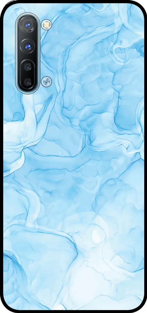 Custodia Oppo Reno3 5G Smartphonica | Cover Marmo Azzurro TPU Elegante