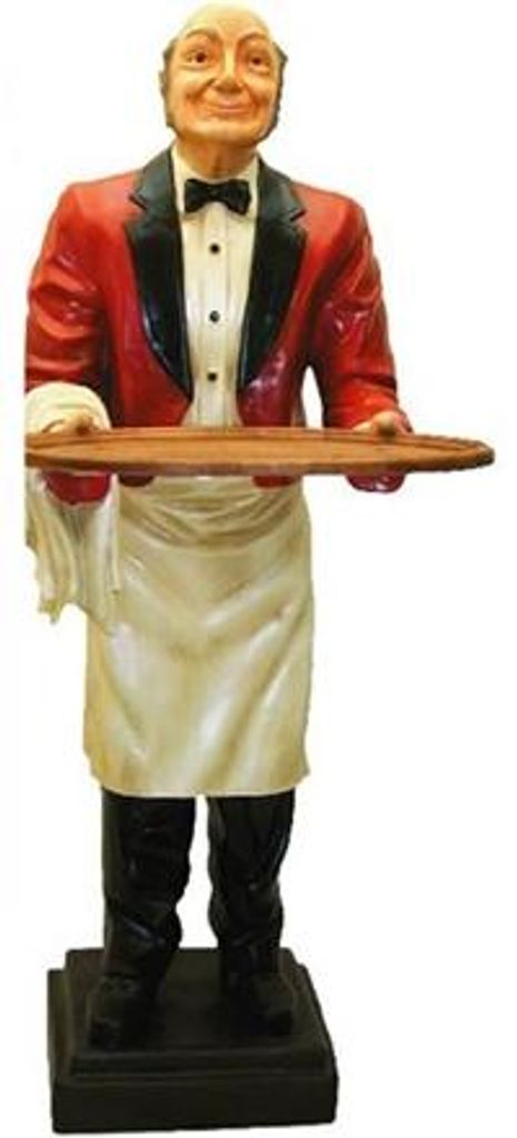Butler Figur Statue Figuren Statuen Skulptur Restaurant Hotel 180cm Ablage Neu
