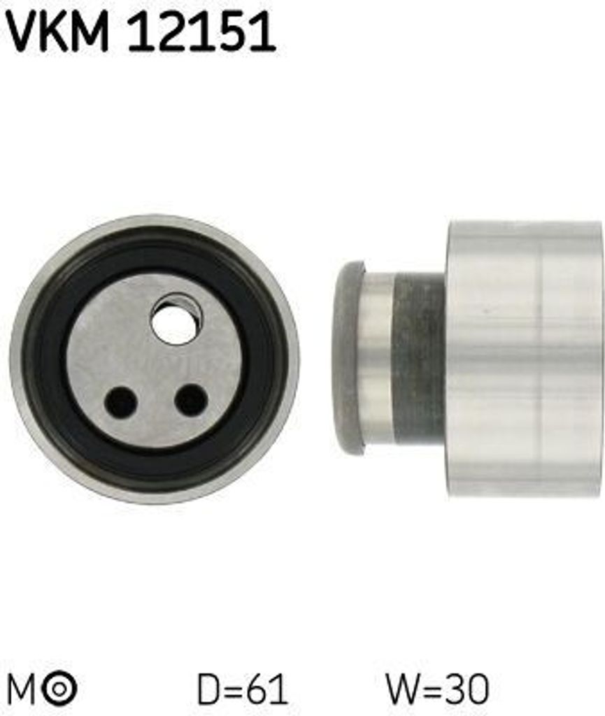 SKF VKM 12151 Spannrolle, Zahnriemen OE 7553564 kompatibel mit Fiorino, Palio, Punto, Strada