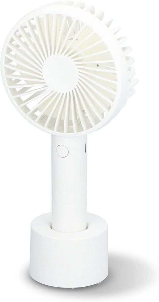 JUNG Lifetime Mini Ventilator klein, Akku betrieben 1200 mAh, USB Aufladung, abnehmbarer Standfuß, Nebelfunktion / Wasserkühlung 23ml Tank