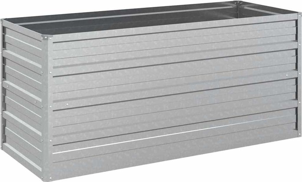 vidaXL Garten-Hochbeet 100x40x45 cm Verzinkter Stahl Silber Produktbild 