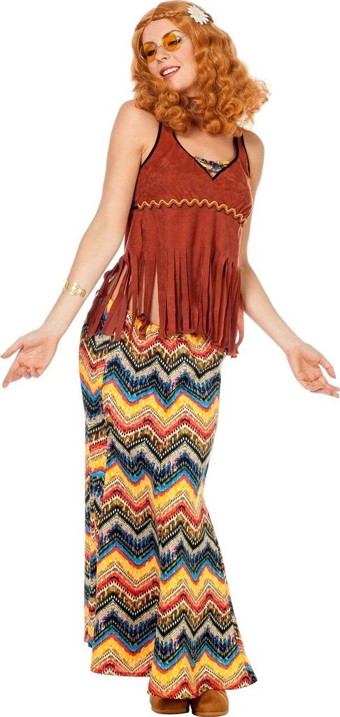 Wilbers Woodstock Hippie Kostüm L - 3XL Damen Hippy Gr. 48 - XL