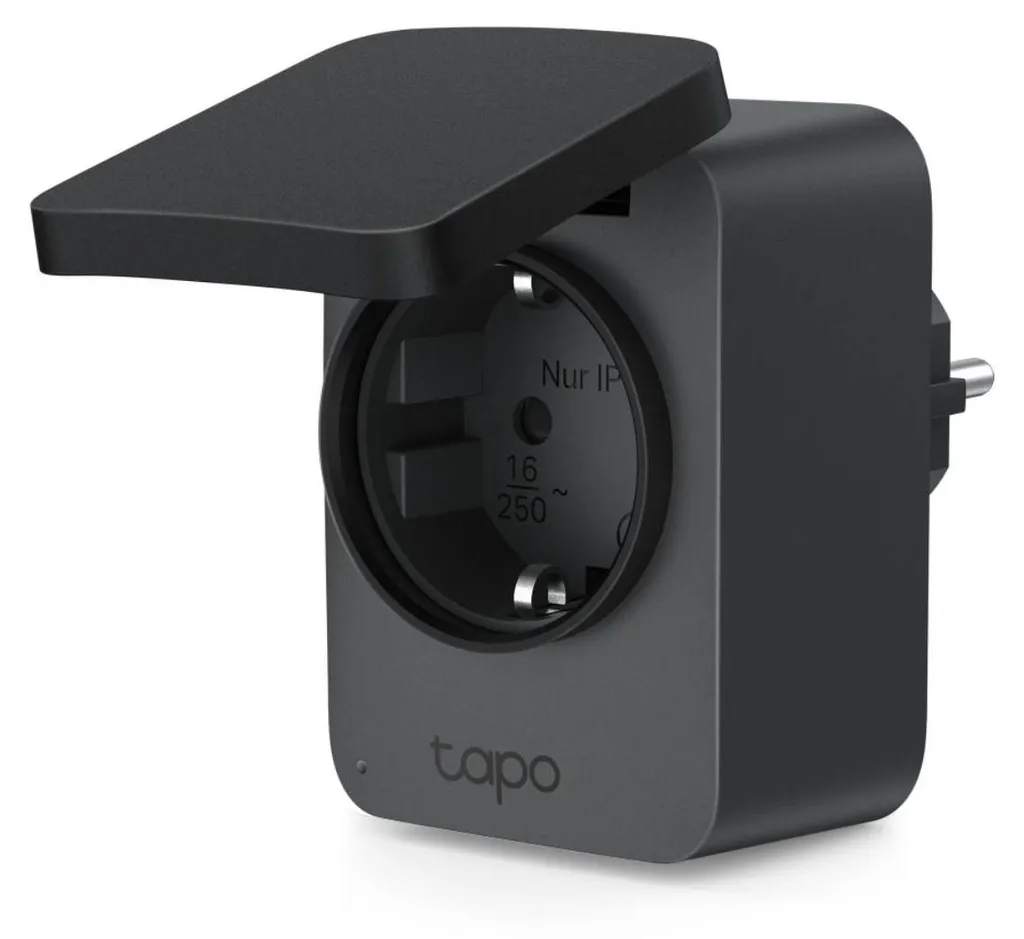 Prise Intelligente Jardin Tapo P410M Noire WiFi pour Éclairage Extérieur