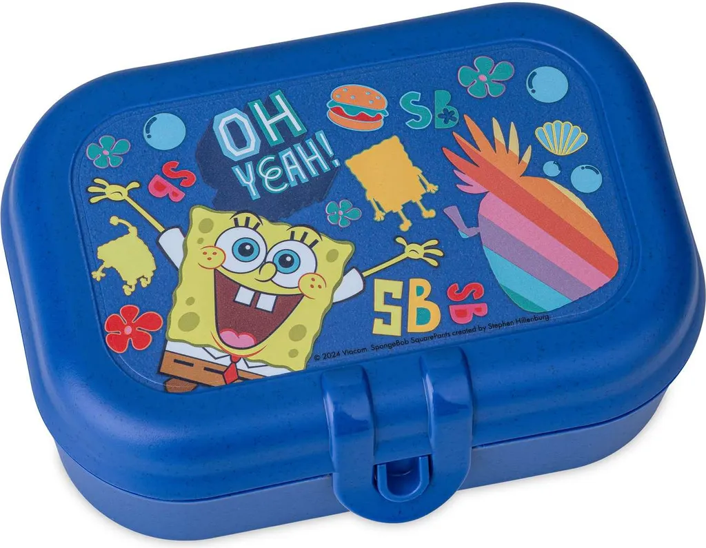 Set Lunchbox Pascal Koziol Bob l'éponge bleu pour repas enfant nomade