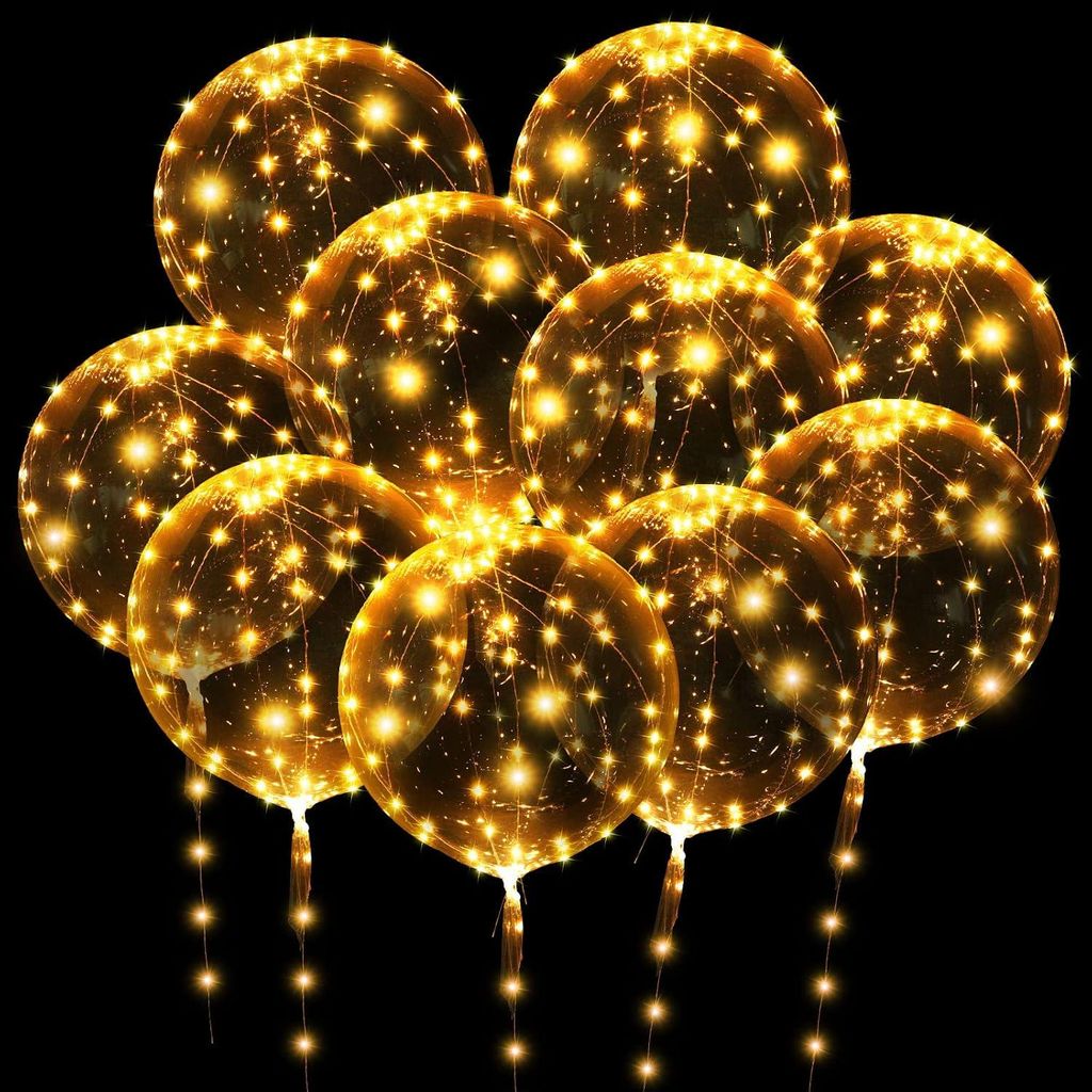 Świecące balony LED - 10 sztuk. Balony z kolorowymi diodami Zdjęcie produktu 