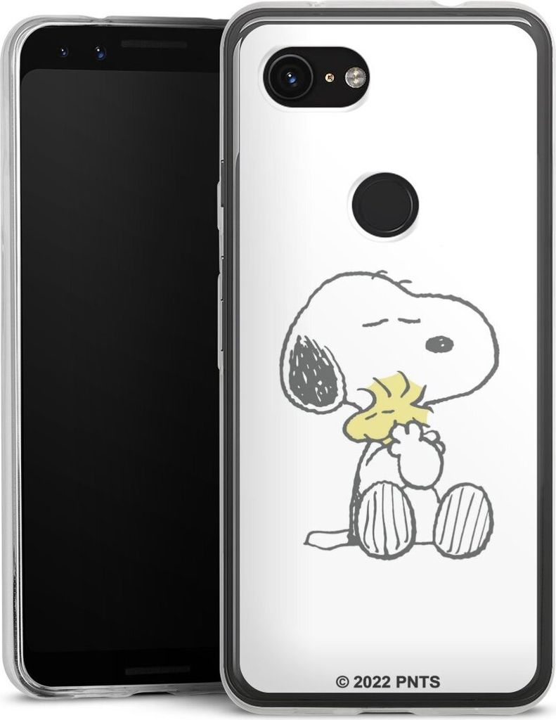 DeinDesign Slim Hülle für Google Pixel 3a Silikon Case Ultra Dünn Handyhülle Liebe Peanuts Snoopy