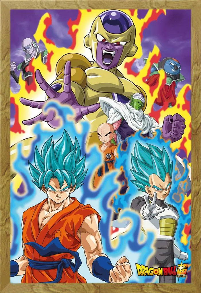 Poster Maxi Dragon Ball Super God Super + Cornice Pro Shinsuke Rovere