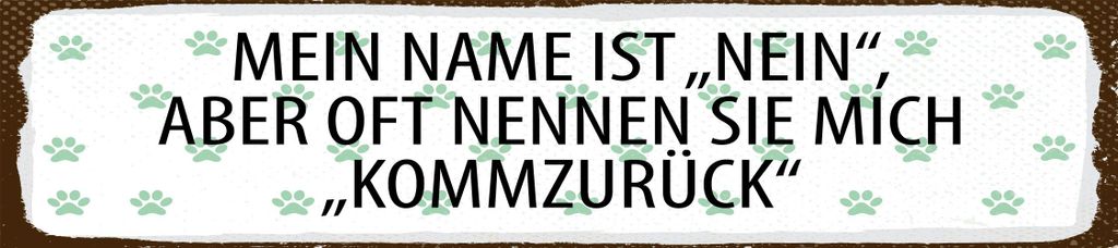 vianmo Holzschild 10x46 cm Mein Name ist Nein aber oft nennt