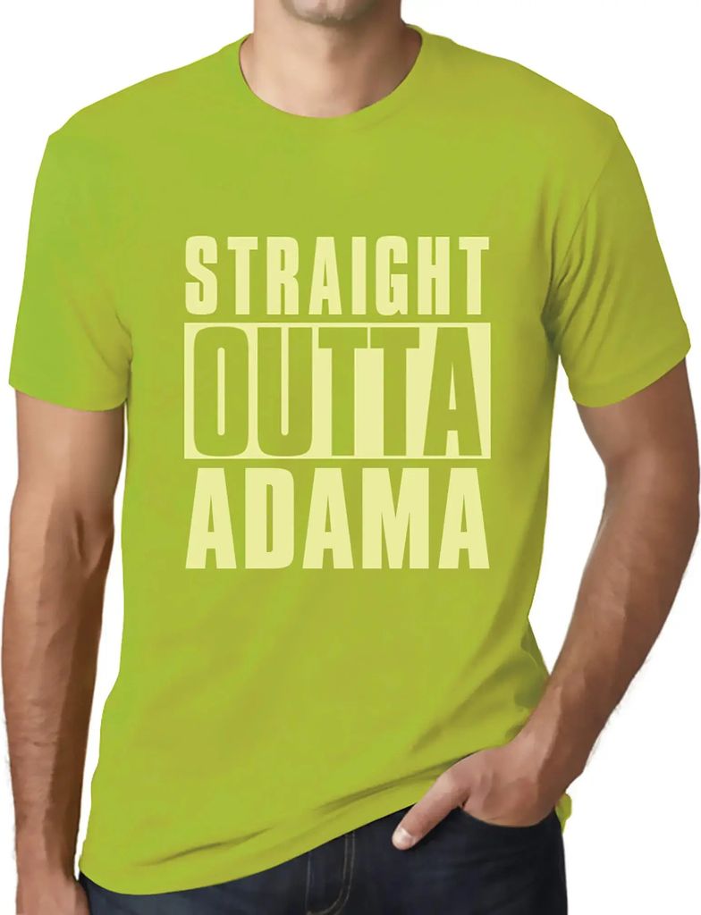 Herren Grafik T-Shirt Straight Outta Adama Öko-Verantwortlich Vintage Jahrgang Kurzarm Lustige Druck Geburtstag Geschenk Mann
