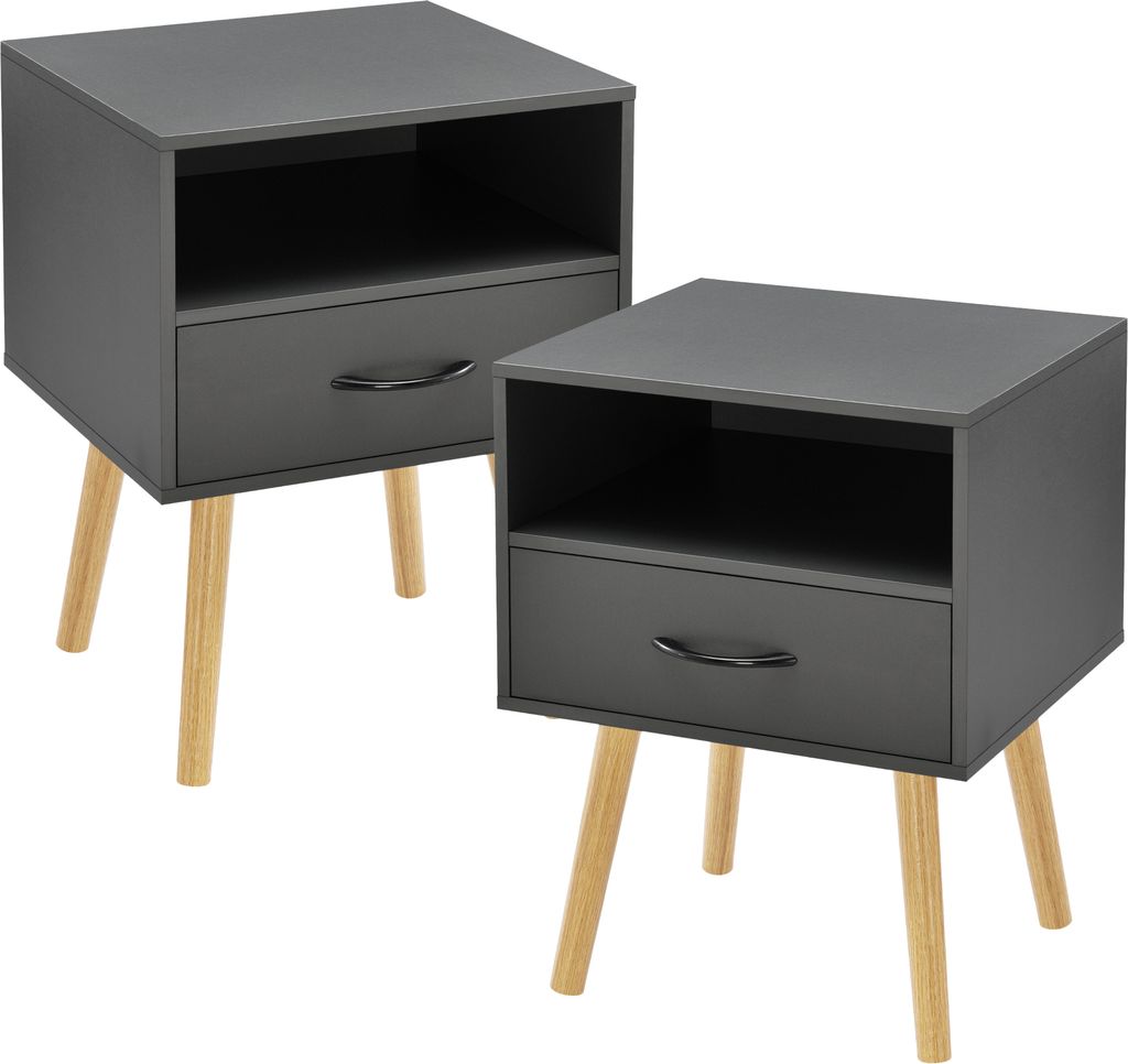 Tavolino 'Gävle' set di 2 grigio scuro Immagine del prodotto 