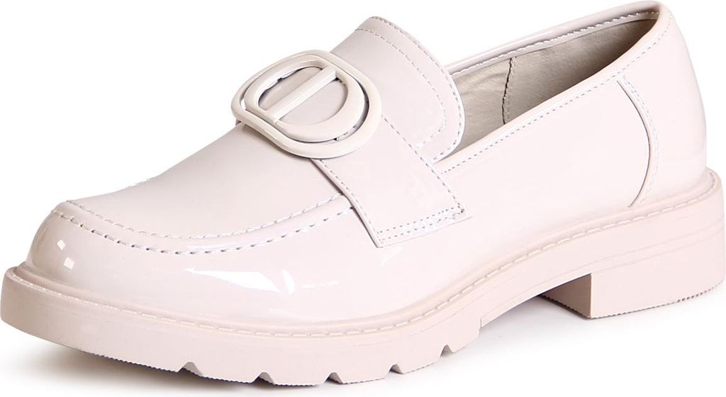 topschuhe24 2783 Damen Lack Halbschuhe Plateau Slipper, Farbe:Beige, Größe:40 EU
