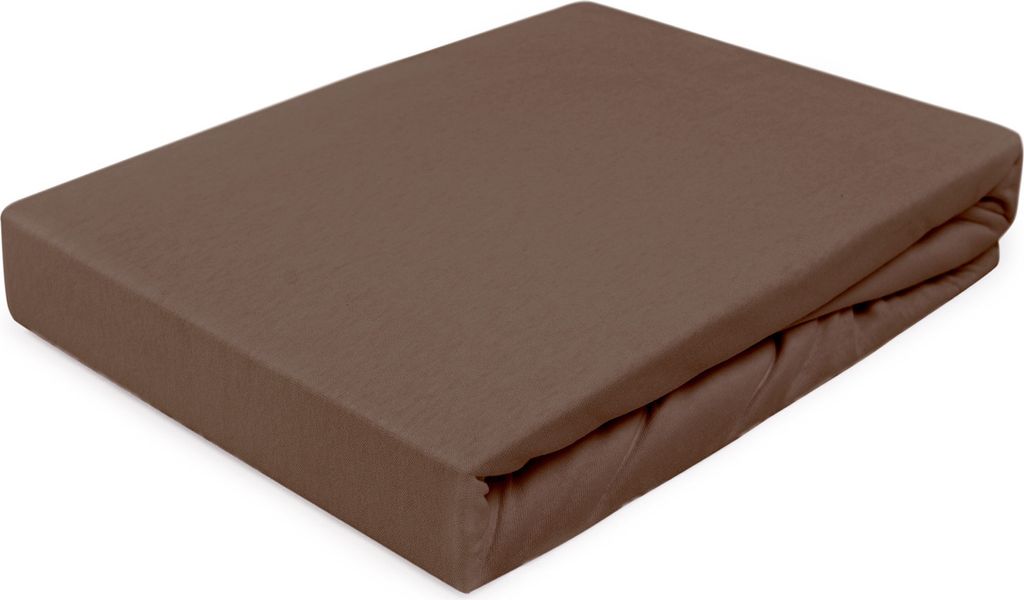 Prostěradlo s gumičkou, žerzej 200x220cm, čokoládově hnědé Obrázek produktu 