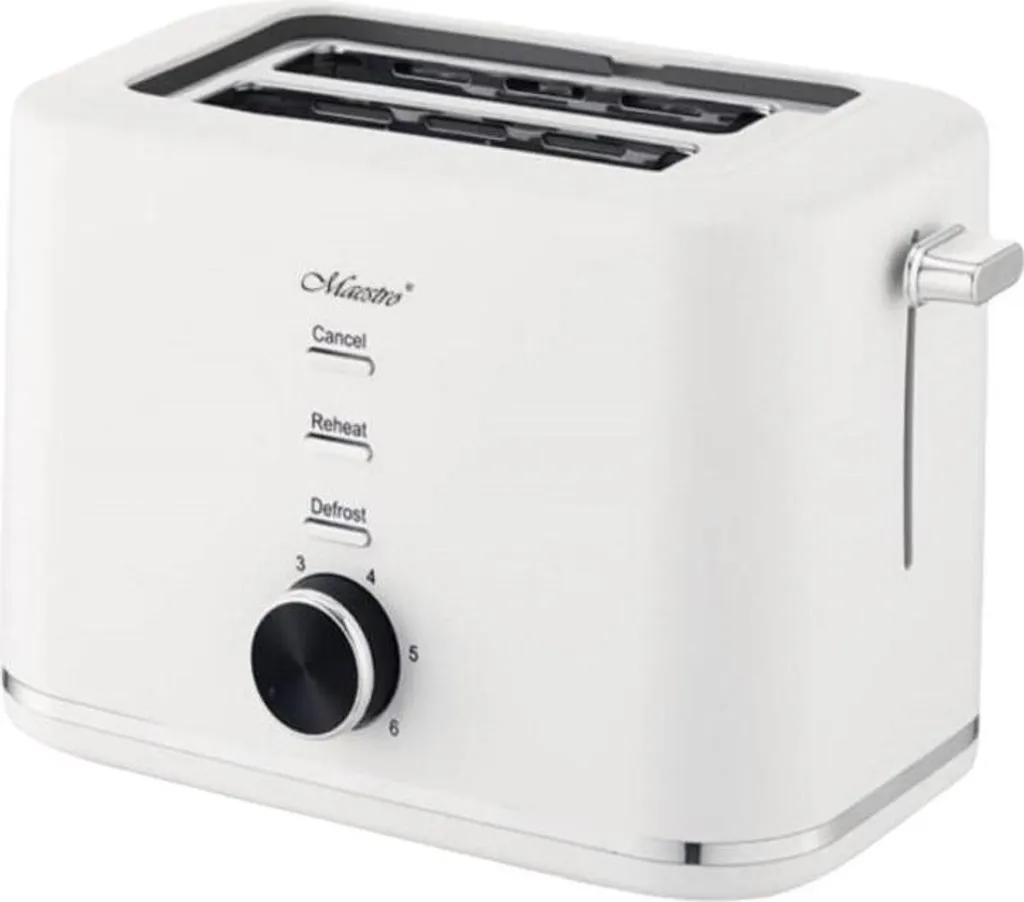 Grille-pain Maestro MR703 750W avec Thermostat Réglable et Mode Décongélation