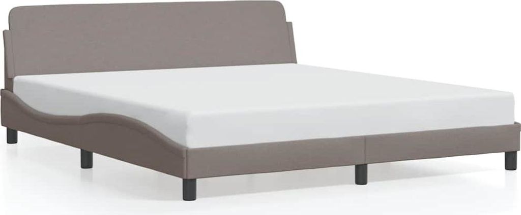 vidaXL Bettgestell "Dover" Taupe 180x200 cm Stoff