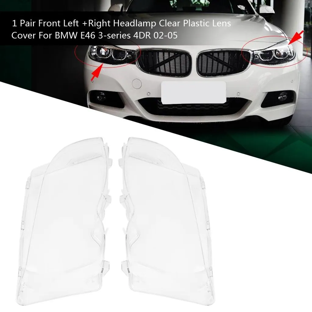 Rénovation Phares BMW E46 4 Portes : Paire de Vitres Transparentes