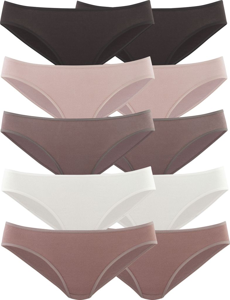 PETITE FLEUR Bikinislip 10 -teilig natur Größe 40/42