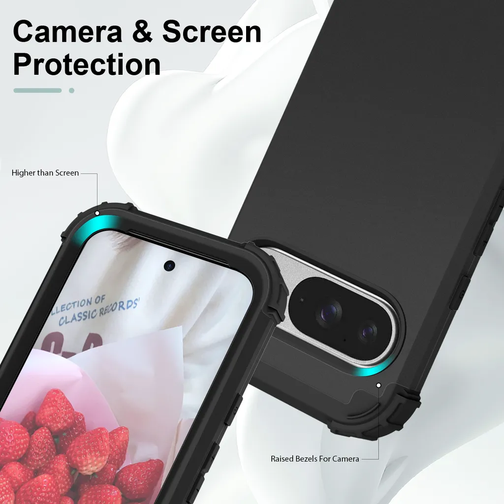 Google Pixel 10 Case Hybrid 3-in-1 Shockproof Matte Black - 5
