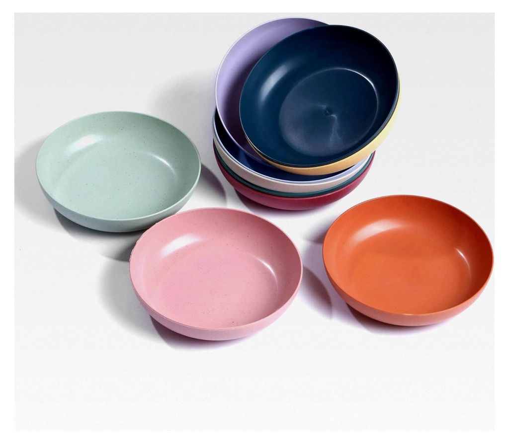 Kunststoffplatten Set mit 10 Stück, 5,6" leichte, unzerbrechliche Teller für Abendessen, BPA-frei und gesund, spülmaschinen- und mikrowellengeei...