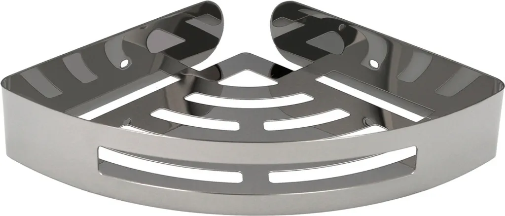 Cestino Doccia Angolare in Acciaio Inox Specchio - Montaggio Rapido