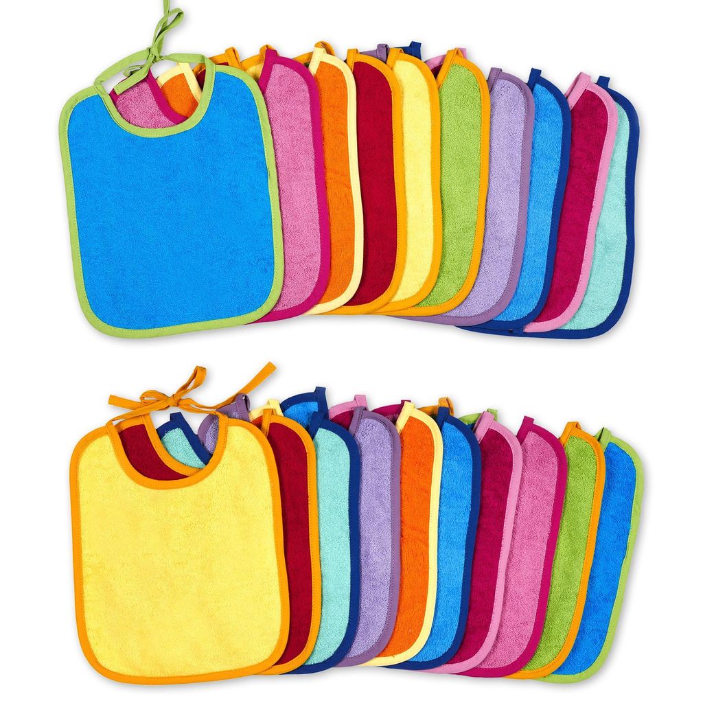 KiGATEX Babylätzchen 20er Pack aus 100 % Baumwolle, Frottee Produktbild 
