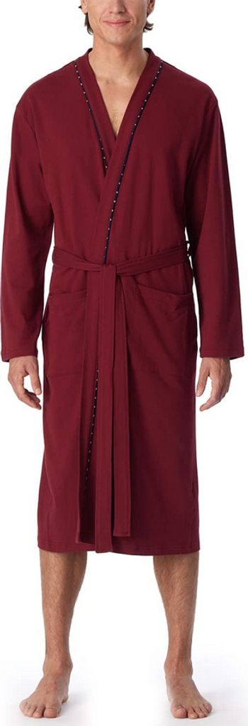 Schiesser Essentials Bademantel einfarbig mit Taschen