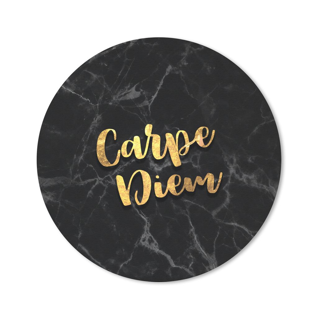 MuchoWow Mauspad Mousepad Zitate - Sprichwörter - Gold - Marmor 20x20 cm - Mousepads - Maus Mat - Pad - Mausunterlage - Schreibtischmatte