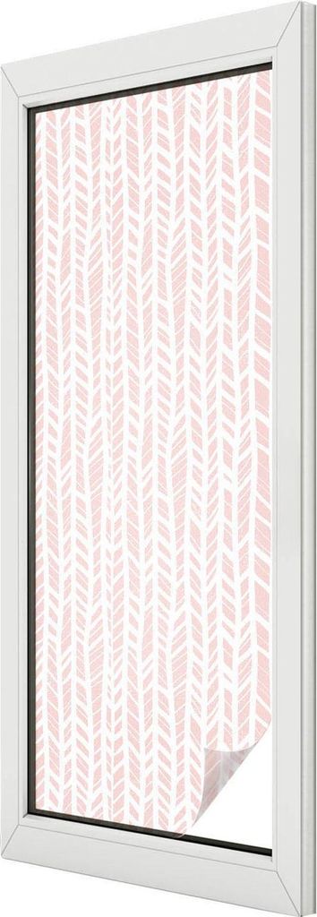 Buntglas Fensterfolie – 146x50 cm – Stained-Glass Design – blickdichte dekorative Sichtschutzfolie – selbstklebend, UV-Schutz – Pastellfa...