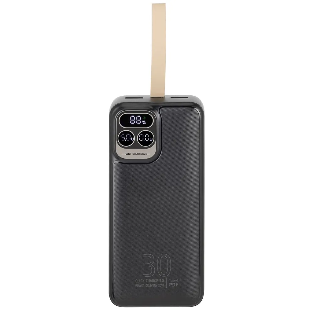 Batterie de Secours 30000mAh PD 20W avec Écran LCD et Multi-Ports - 5
