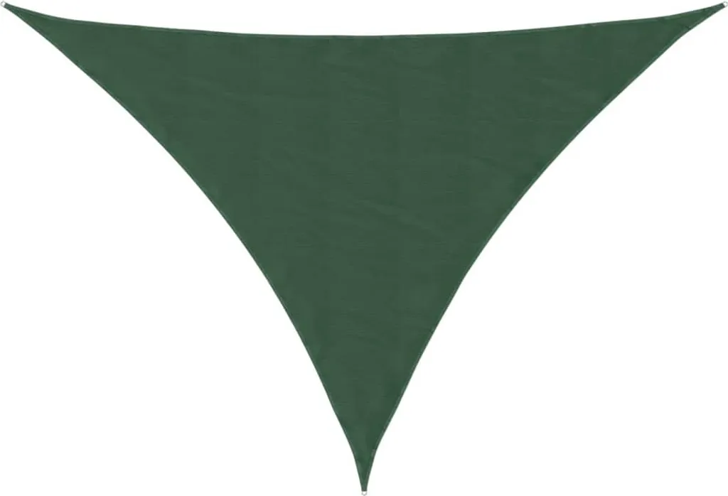 Tenda da sole in tessuto Oxford Triangolare 4x5x6,4 m Verde scuro