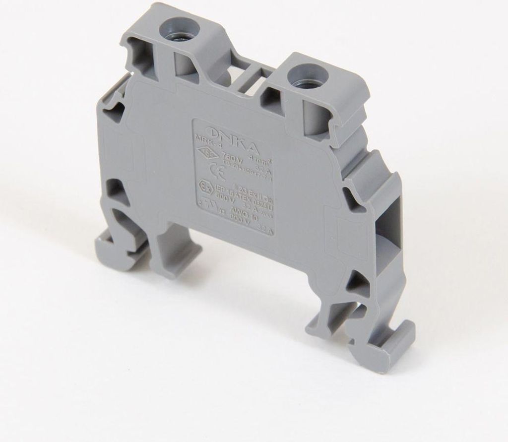 ONKA 4mm2 Schraubklemmleiste DIN-Schienen-Klemme 2-adrig Produktbild 