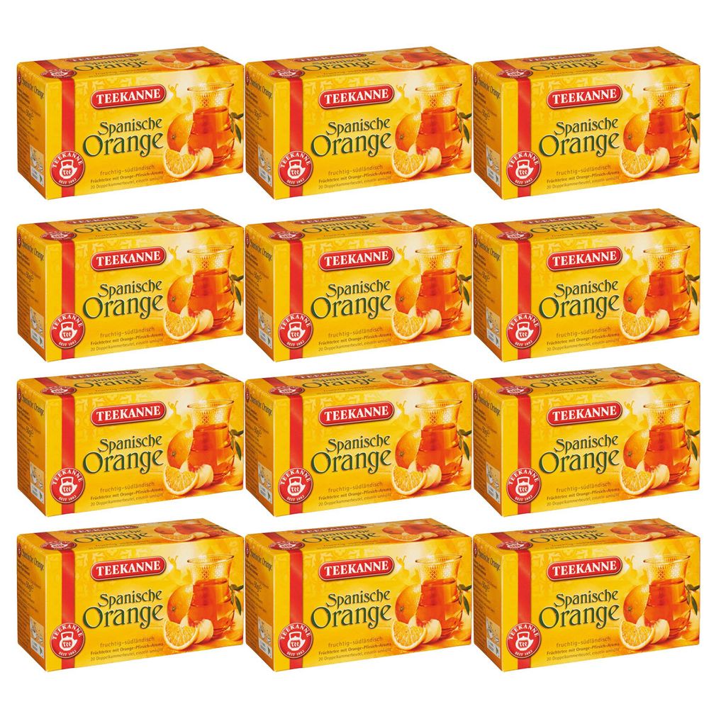 Teekanne Spanische Orange Ländertee fruchtig südländisch 50g 12er Pack