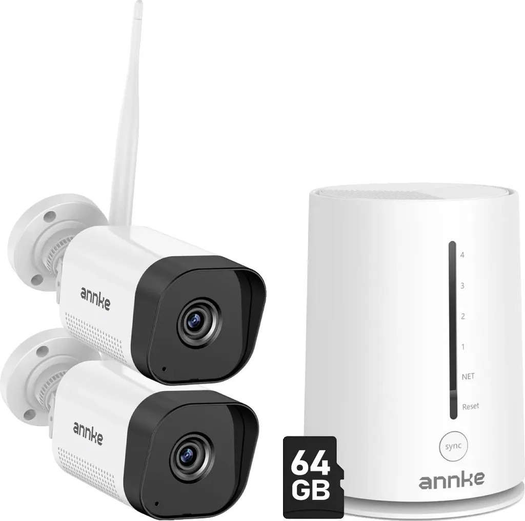 Kit de 2 caméras de surveillance extérieures 5MP Wi-Fi I71GK avec 64Go