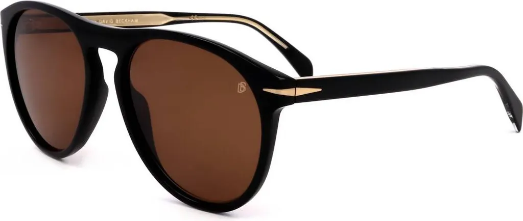 David Beckham DB 1008/S 807: Occhiali Aviator Neri Uomo Design