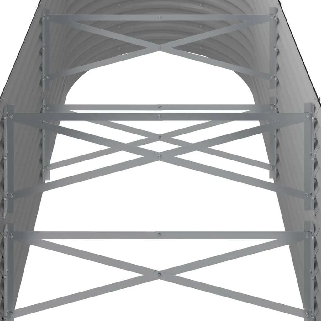 Carré potager surélevé en métal anthracite 224cm grand format robuste