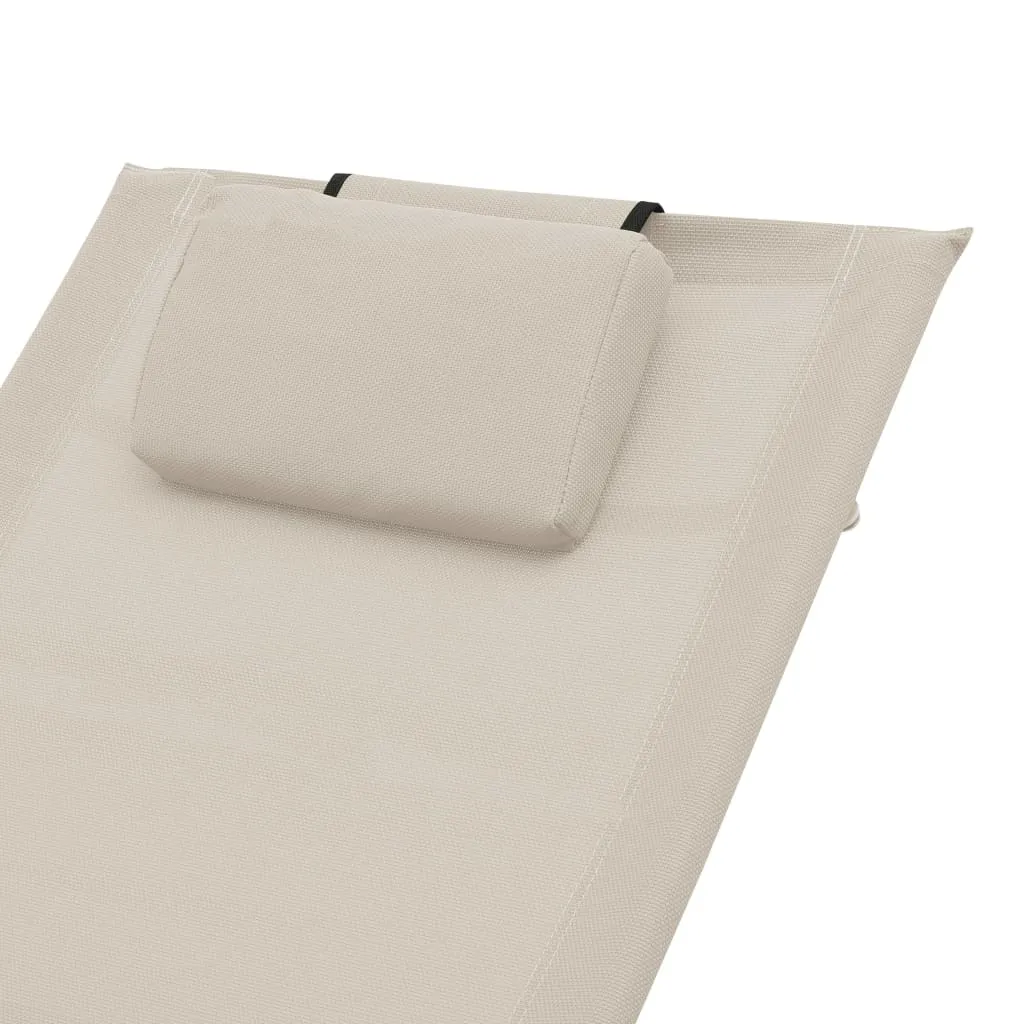 Bain de soleil ergonomique anti-mal de dos avec coussin crème épais - 4