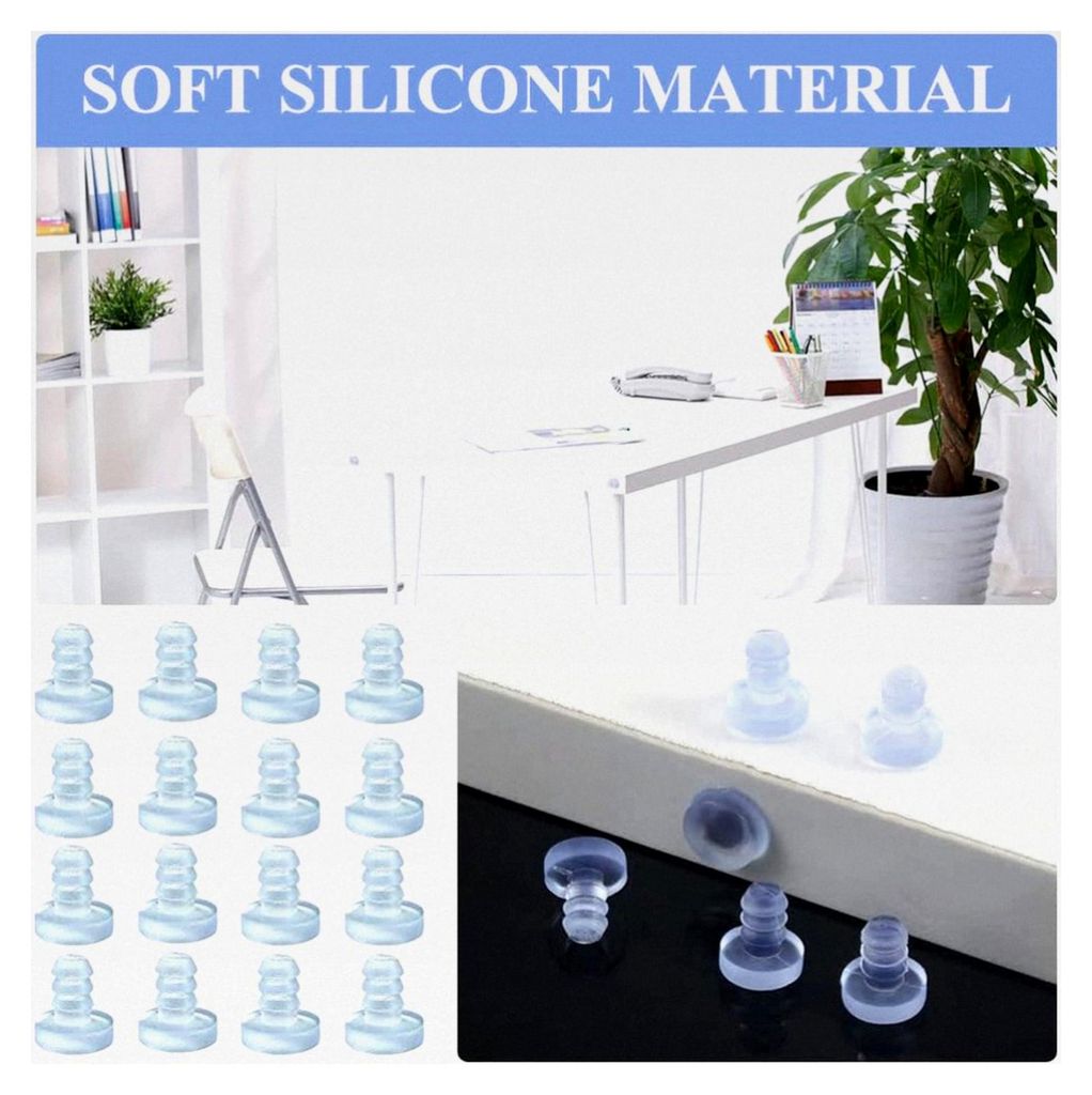 200 Stück transparente Gummi-Anschlagdämpfer mit Silikon für Terrassentische, 5mm