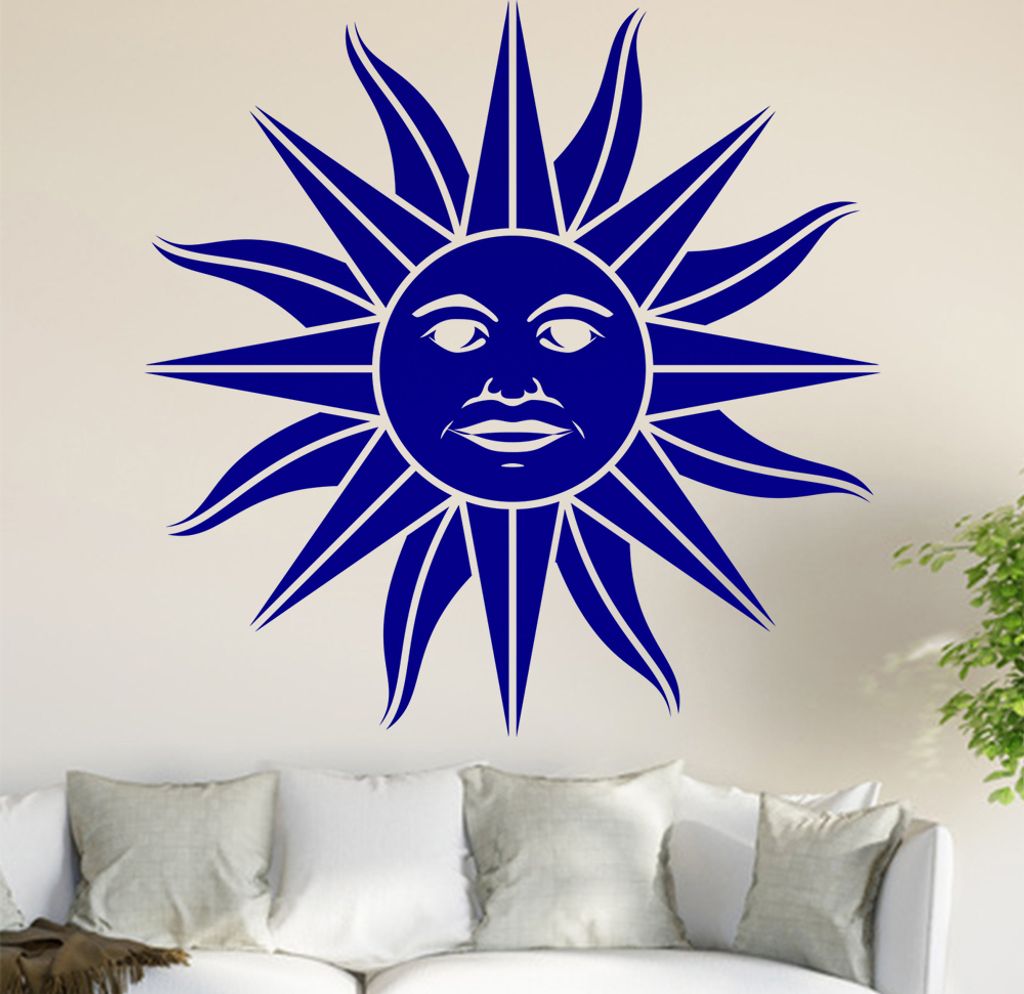 Flagge/Wappen Uruguay Wandtattoo in 6 Größen - Wandaufkleber Wall Sticker - Dekoration, Küche, Wohnzimmer, Schlafzimmer, Badezimmer