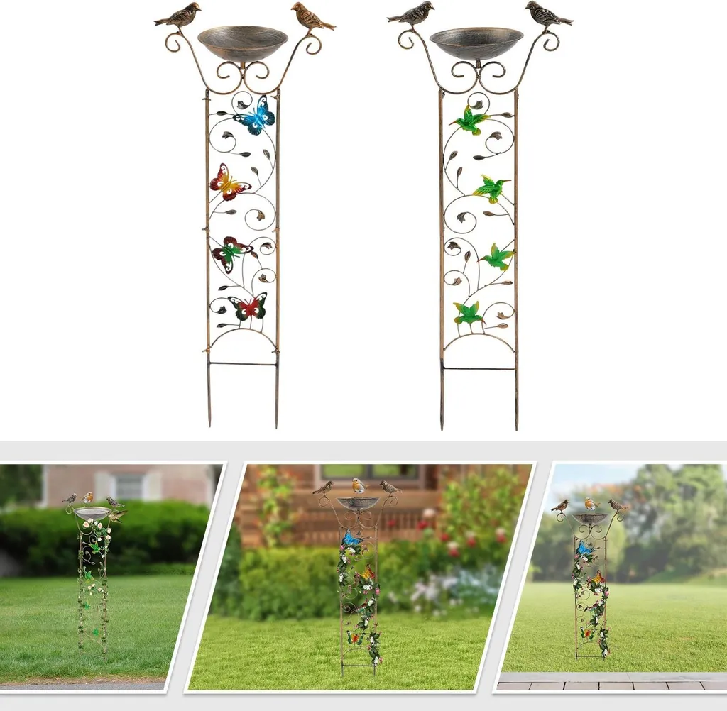 Support de croissance et treillis pour bain d'oiseaux extérieur - 7