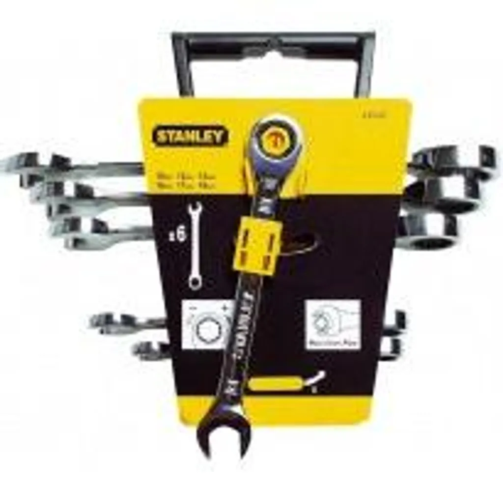Cles Mixtes a Cliquet a Tête Fixe : Kit 7 Tailles de 8 mm à 19 mm