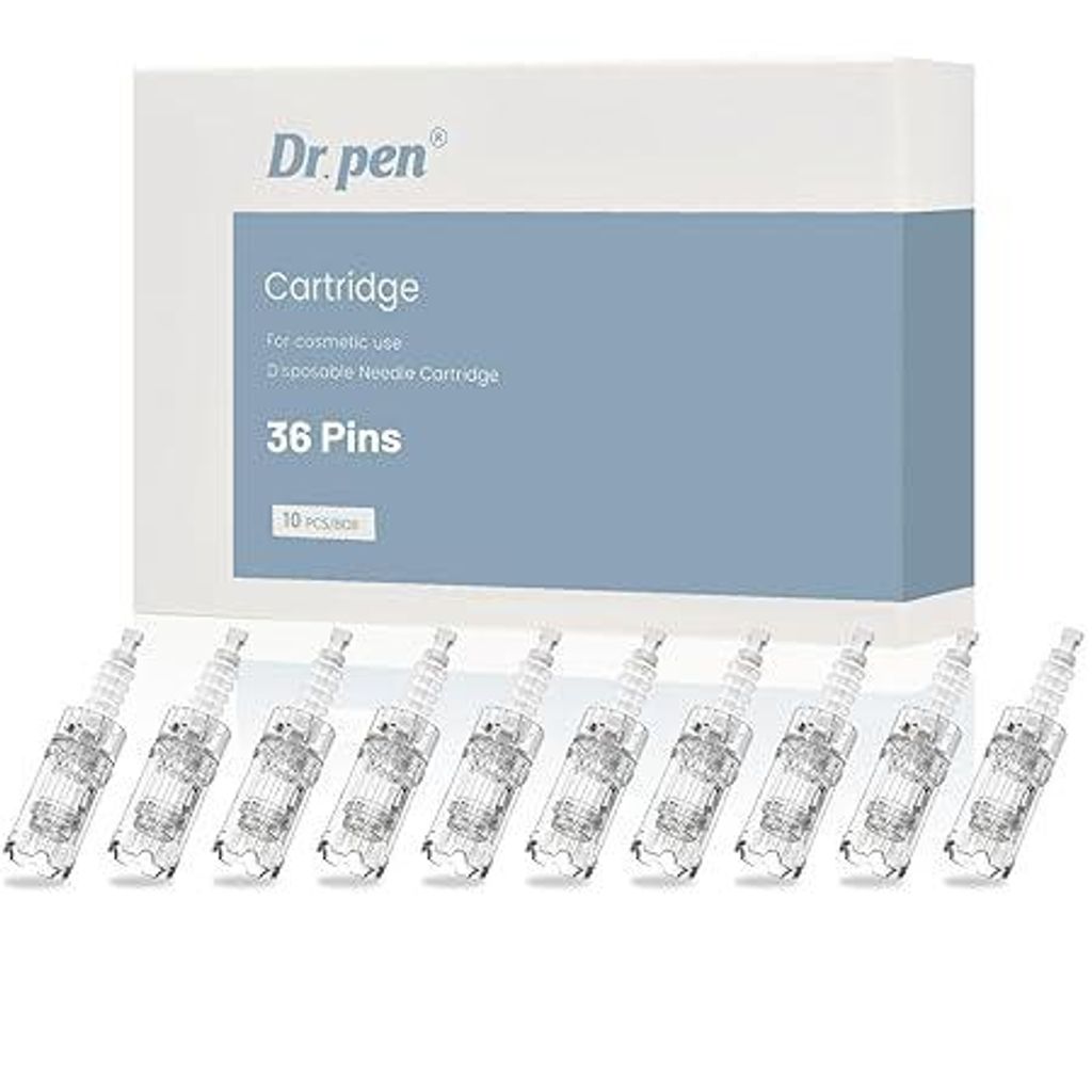 Dr. Pen 10 Stück A10 Original Kartuschen, 36 Pins, einzeln steril, Edelstahl 304, für Anti-Falten, Straffung, Aufhellung, passend für Ultima A10