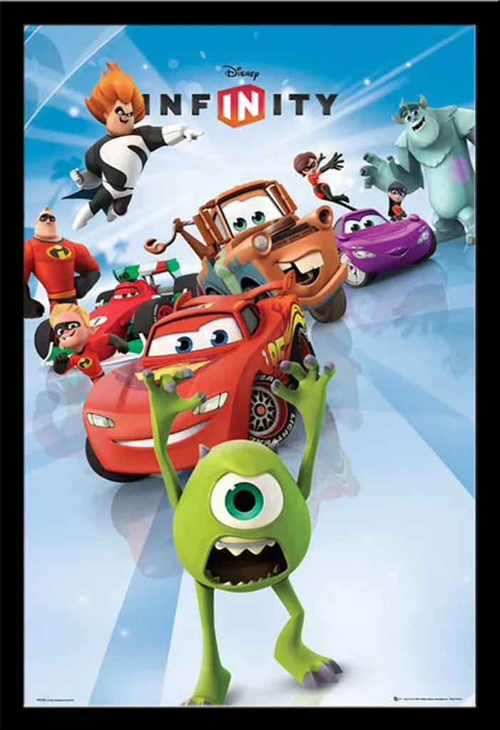 Décoration murale Disney Infinity : Poster Cast Portrait cadré en noir