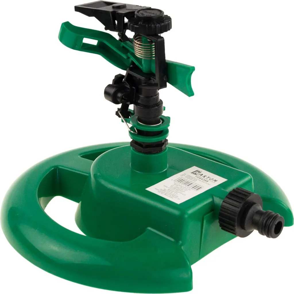 Arroseur de Jardin à Impulsion Pulse avec Raccord Rapide en ABS Noir