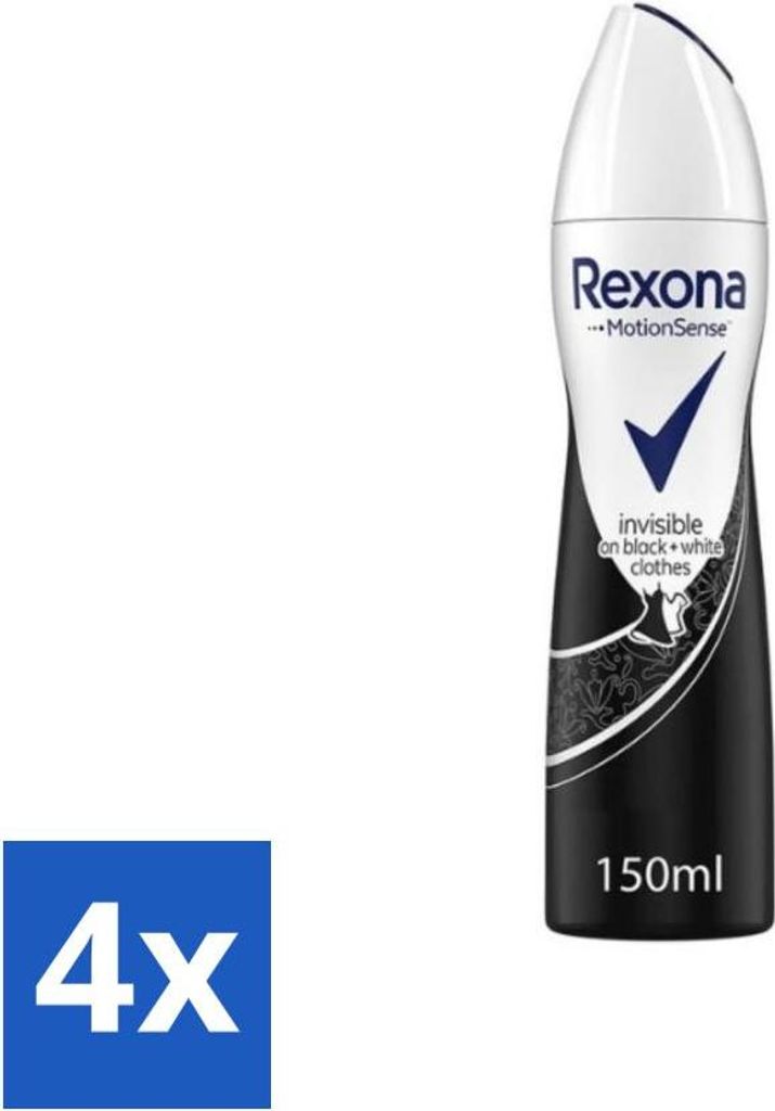 Rexona - Invisible Diamond - Deodorant Spray - Antitranspirant - 150 ml - Vorteilspack - 4 Stücke