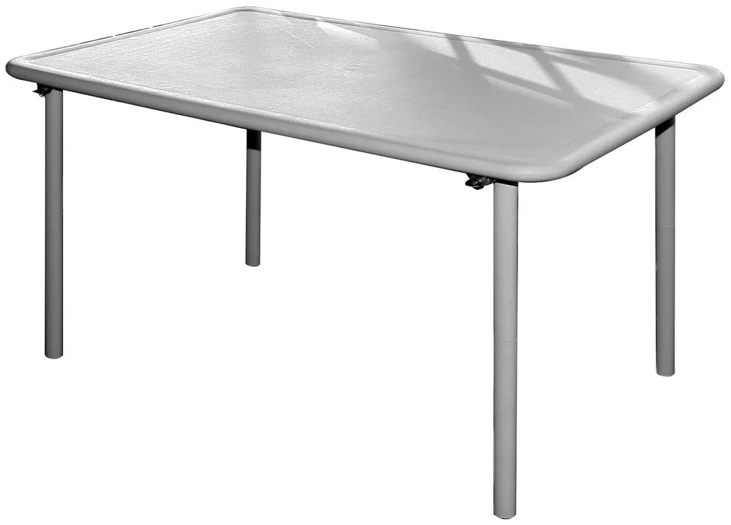 Table pliante rectangulaire 135x80x71 cm en acier gris anthracite