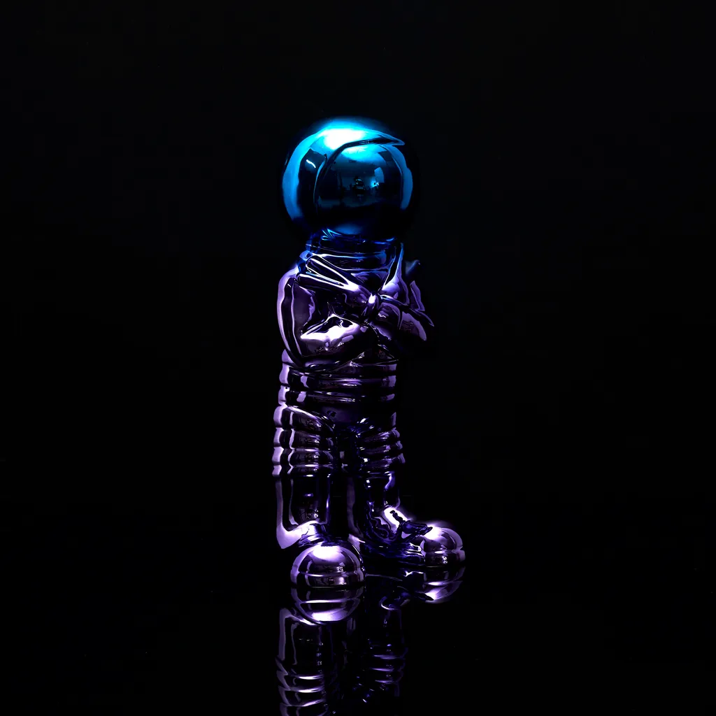 Astronaute Electroplate H33cm - Statuette Décorative Design Argentée - 5