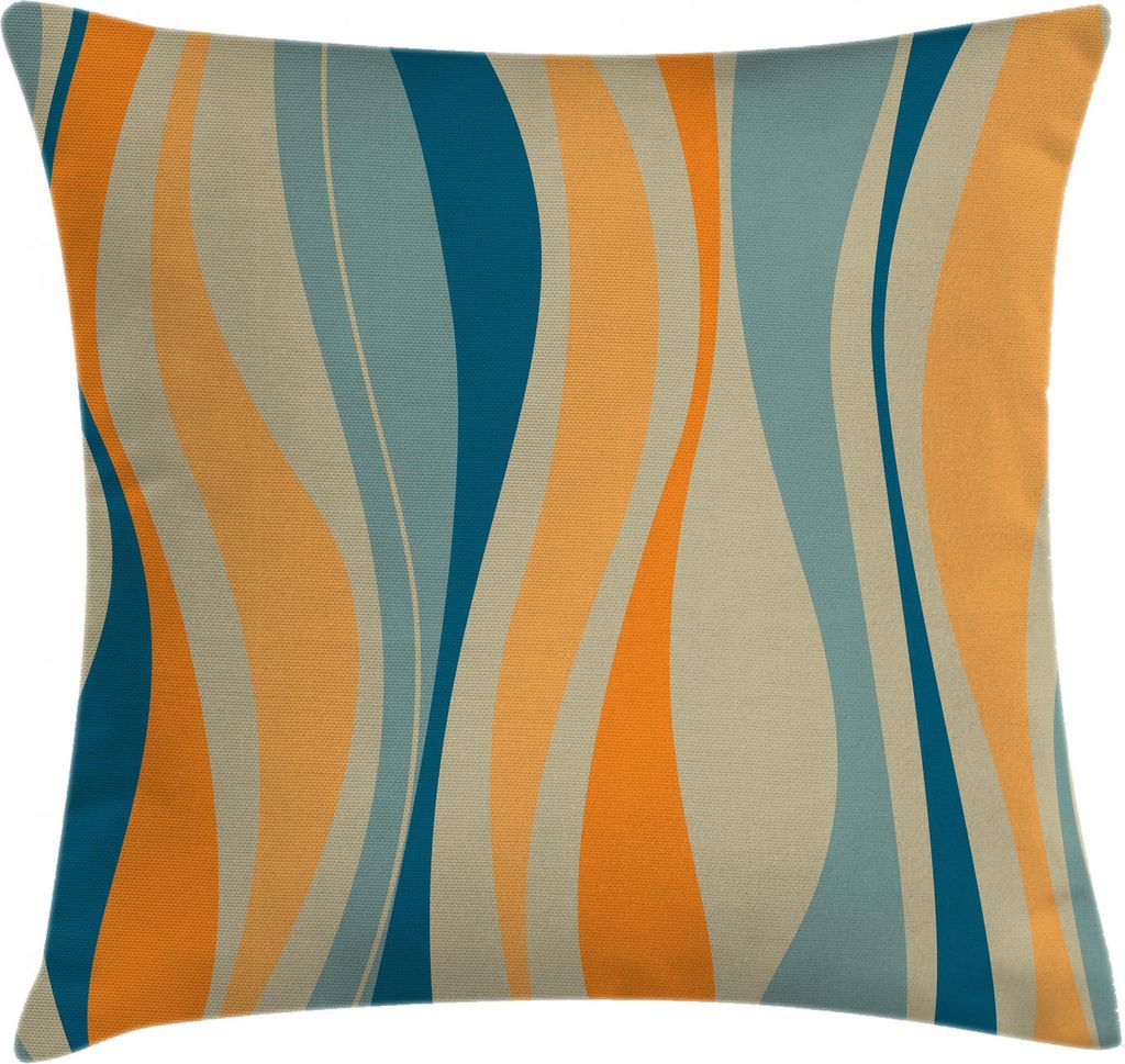 ABAKUHAUS Jahrgang Kissenbezug, Retro Leuchtende Streifen, Wasser und Schmutz resistent Stoff Digital Druck Für den Innen oder Außen Bereich, 50 ...