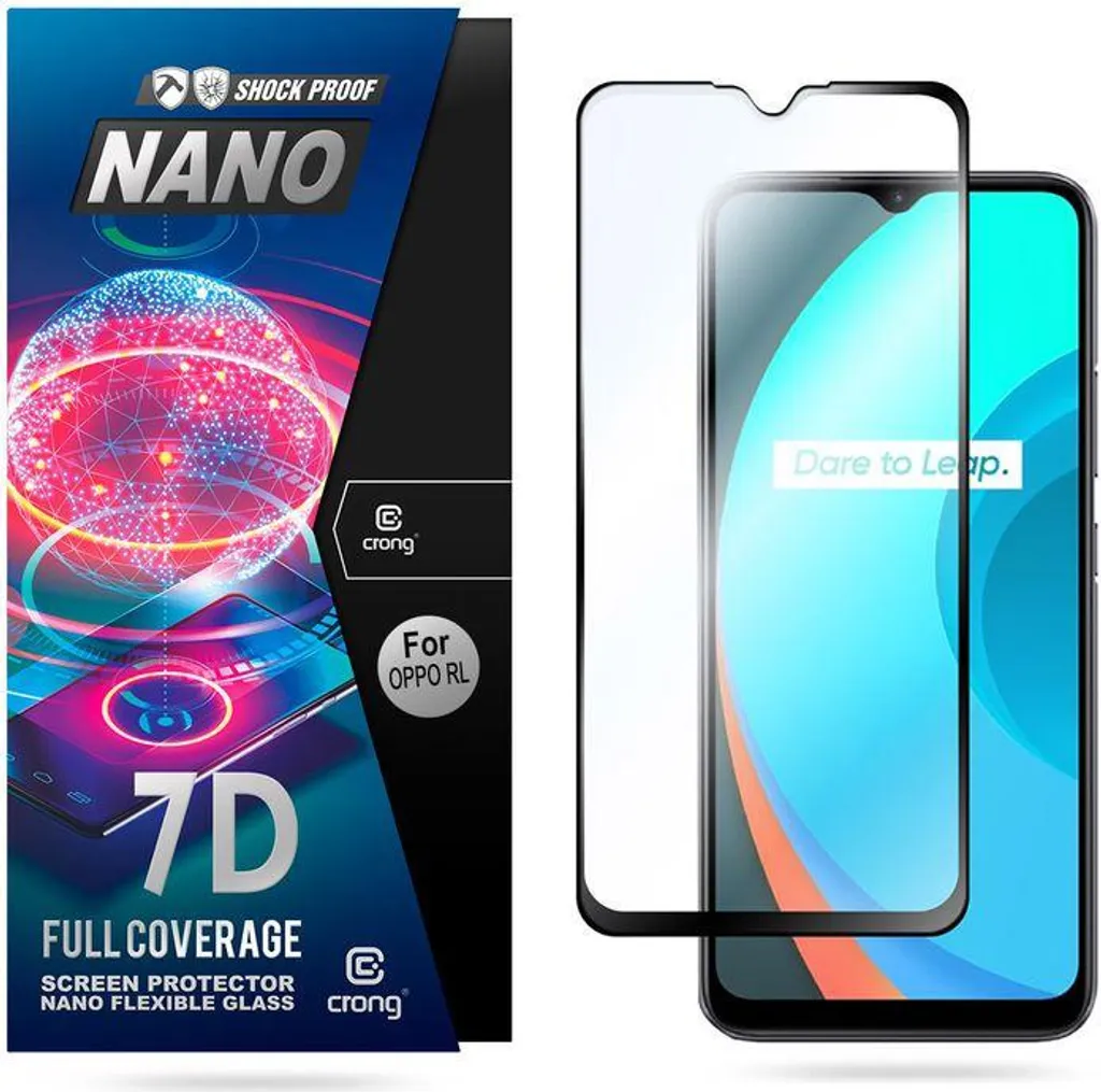 Proteggi Schermo Realme C11: Vetro Crong 7D Nano 9H Antigraffio