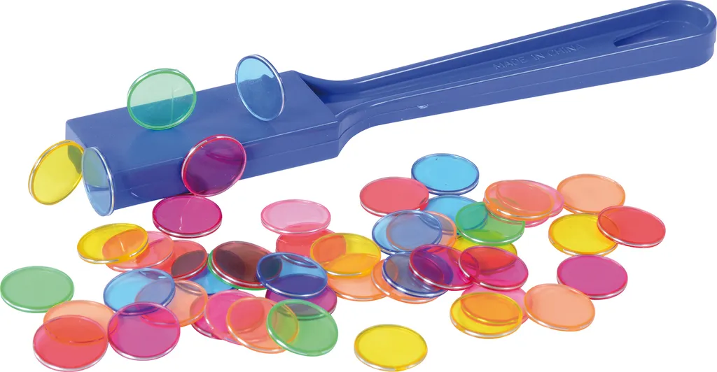 EDUPLAY 120-106 Barre Magnétique avec 100 Jetons Colorés pour Enfant