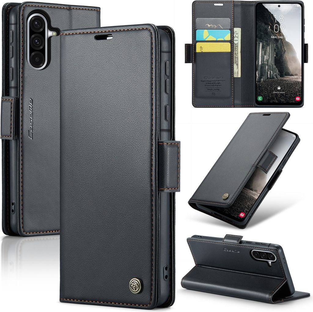 Lederhülle für Samsung Galaxy A56 Brieftasche Kartenfach Produktbild 