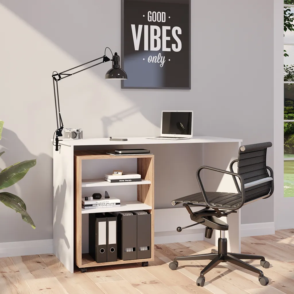 Caisson roulant compact Vicco Sonoma pour organiser son télétravail - 4